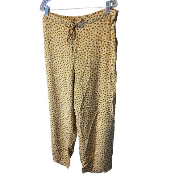 Innovation Sport Yellow Patterned Elastic Drawstring Loose Fitting Pocketed Pant - Picture 3 of 11